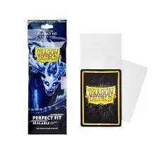Dragon Shield Sleeves: Perfect Fit  Japanese Sealable Inner Sleeves- Clear 'Yama' (100 ct. In  bag)