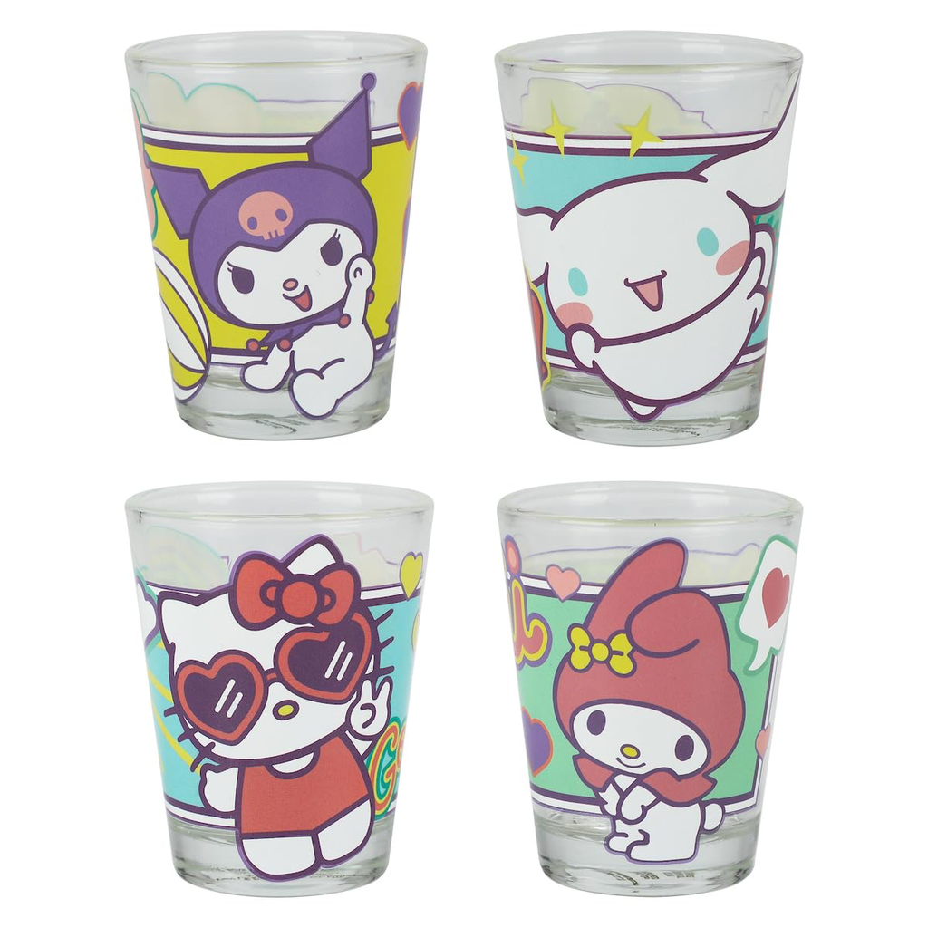 Hello Kitty & Friends 1.5 oz. Mini Glass Set of 4
