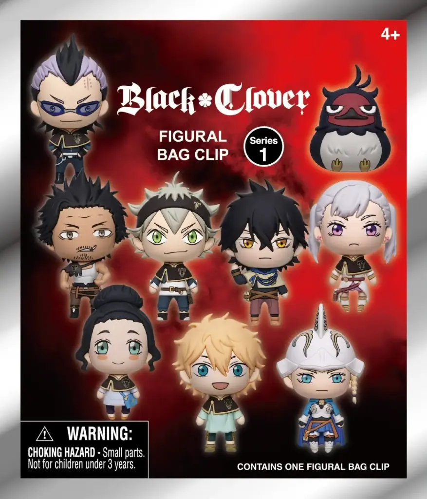 Black Clover 3D Foam Bag Clip, Series 1